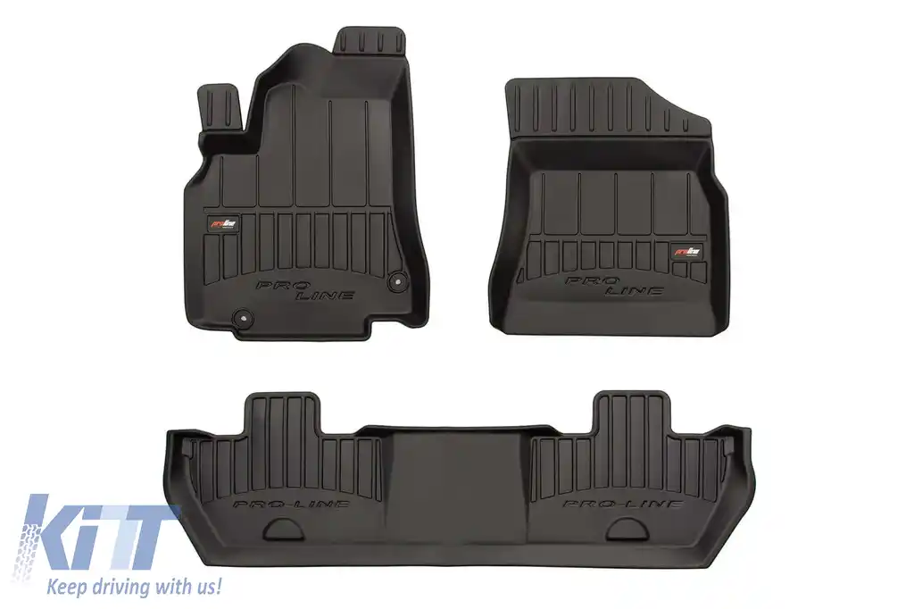 Mochete din cauciuc specifice, potrivite pentru Citroen Berlingo, Peugeot Partner 2008-2018, set de 3 piese, culoare neagră, cu garanție de 24 de luni
