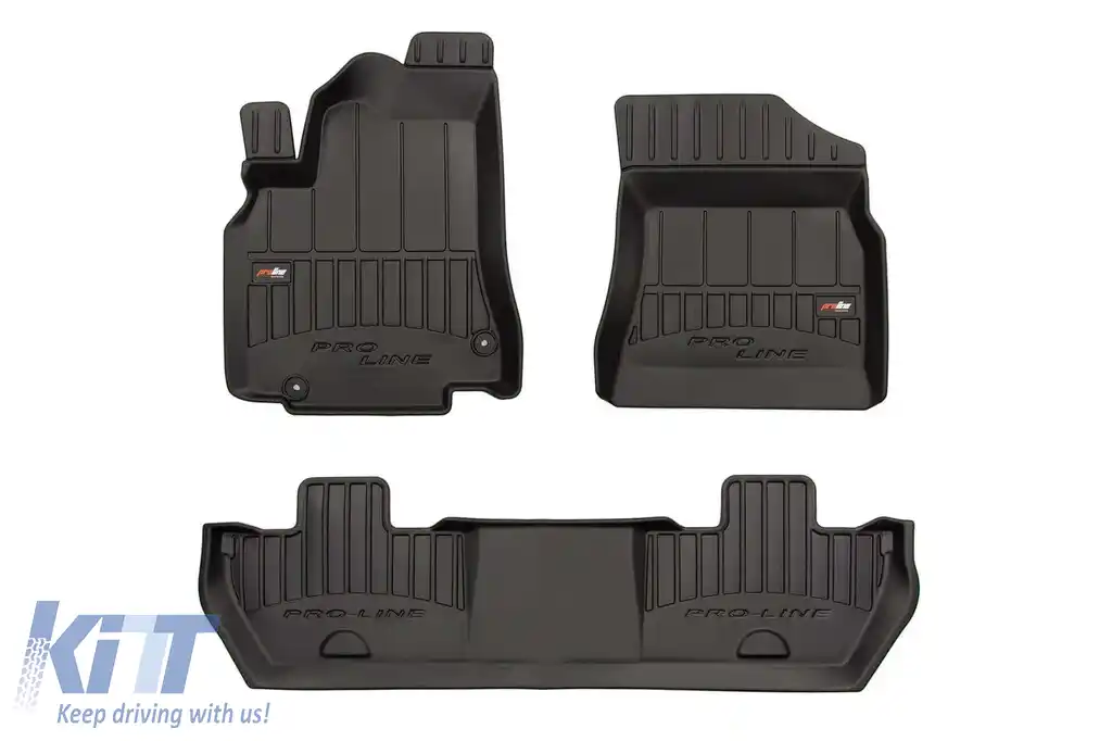 Mochete din cauciuc specifice, potrivite pentru Citroen Berlingo, Peugeot Partner 2008-2018, set de 3 piese, culoare neagră, cu garanție de 24 de luni-image-6220819