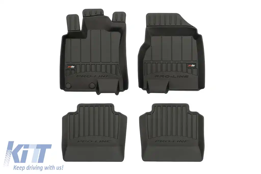 Mochete din cauciuc specifice, potrivite pentru Nissan Qashqai I +2 2006-2013, set de 4 piese, culoare neagră, cu garanție de 24 de luni din seria Frogum 3D ProLine.