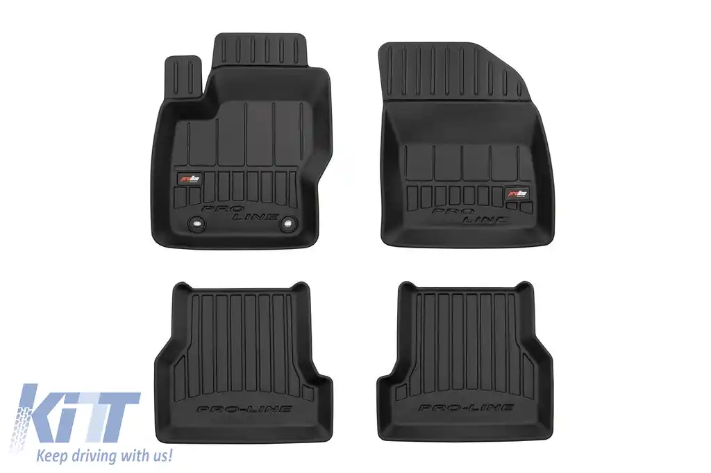 Mochete din cauciuc specifice, potrivite pentru Ford Focus 2004-2011, din seria Frogum 3D ProLine, set de 4 piese, culoare neagră, cu garanție de 24 de luni