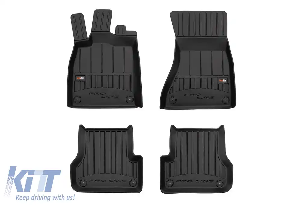 Mochete din cauciuc specifice, potrivite pentru Audi A6 2011-2017, din seria Frogum 3D ProLine, set de 4 piese, culoare neagră, cu garanție de 24 de luni-image-6220974