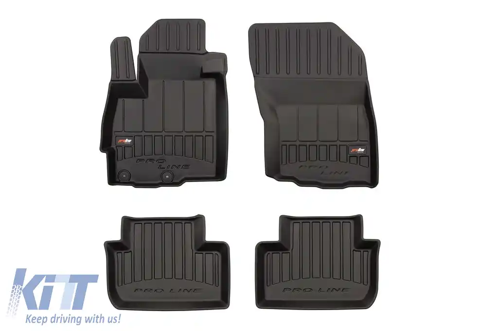 Mochete din cauciuc specifice, potrivite pentru seria Frogum 3D ProLine pentru Citroen C4 Aircross, Peugeot 4008 2012-2017, Mitsubishi ASX după 2010, set de 4 piese, culoare neagră, cu garanție de 24 