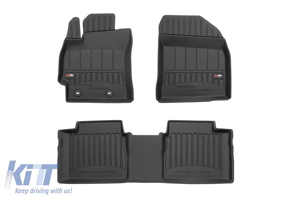 Mochete din cauciuc specifice, potrivite pentru Toyota Corolla XI E160 2013-2019, set de 4 piese, culoare neagră, cu garanție de 24 de luni