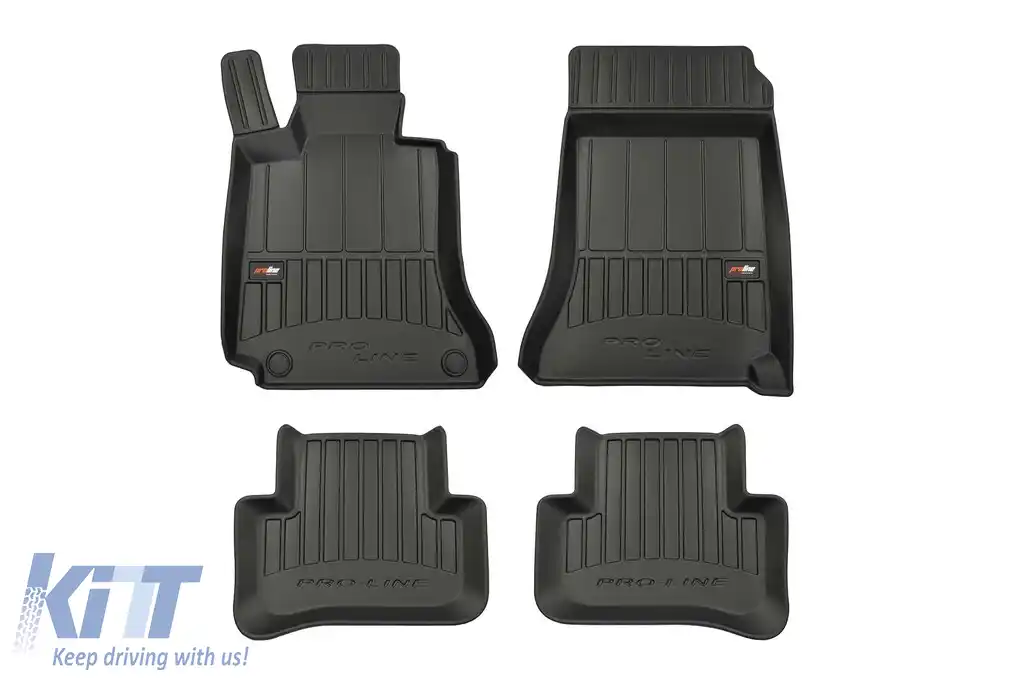 Mochete din cauciuc specifice, potrivite pentru seria Frogum 3D ProLine pentru Mercedes C class W204 sedan, wagon 2007-2014, set de 4 piese, culoare neagră, cu garanție de 24 de luni