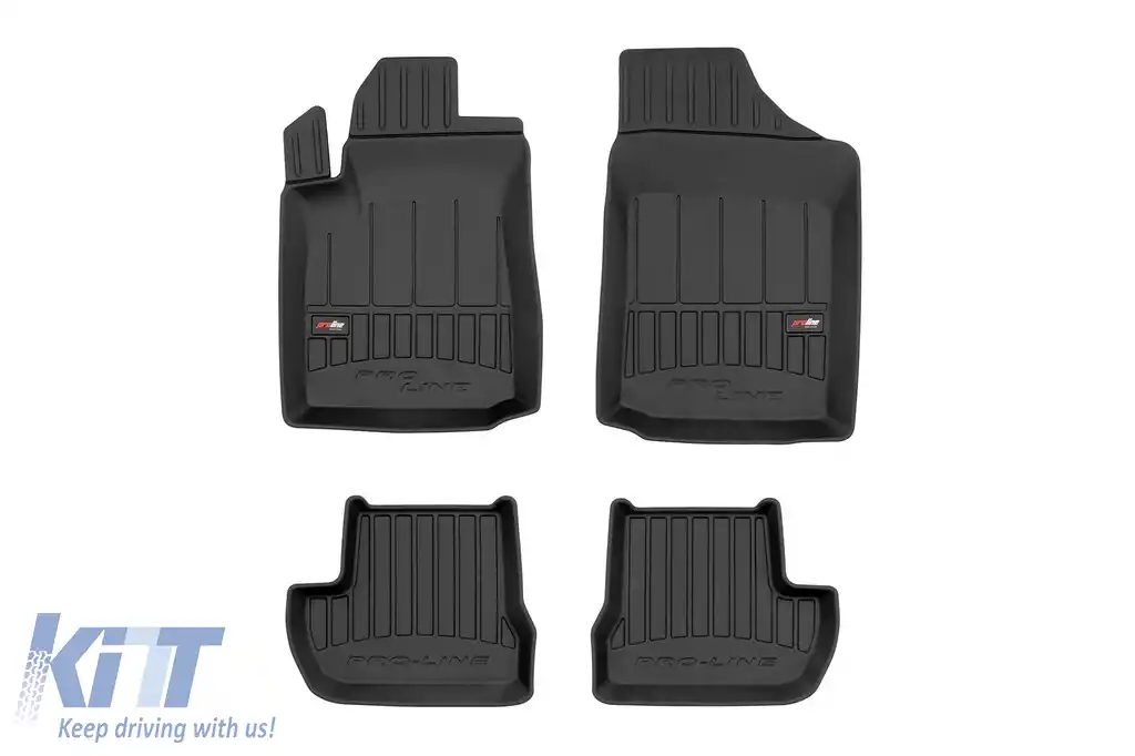 Mochete din cauciuc specifice, potrivite pentru Citroen C2 2003-2009, din seria Frogum 3D ProLine, set de 4 piese, culoare neagră, cu garanție de 24 de luni