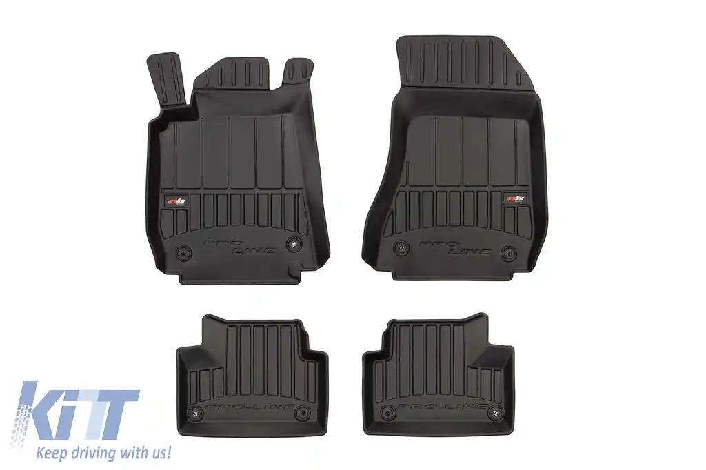 Mochete din cauciuc specifice, potrivite pentru Alfa Romeo 159 2005-2011, set de 4 piese, culoare neagră, cu garanție de 24 de luni din seria Frogum 3D ProLine.