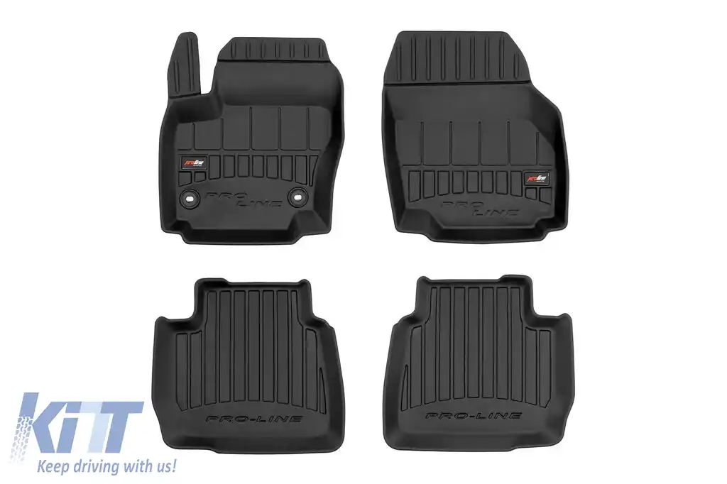 Mochete din cauciuc specifice, potrivite pentru Ford Mondeo 2010-2014, set de 4 piese, culoare neagră, cu garanție de 24 de luni din seria Frogum 3D ProLine.
