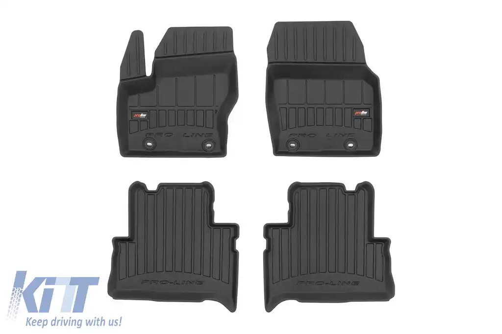 Mochete din cauciuc specifice, potrivite pentru Ford C-Max 2010-2019, din seria Frogum 3D ProLine, set de 3 piese, culoare neagră, cu garanție de 24 de luni-image-6221960