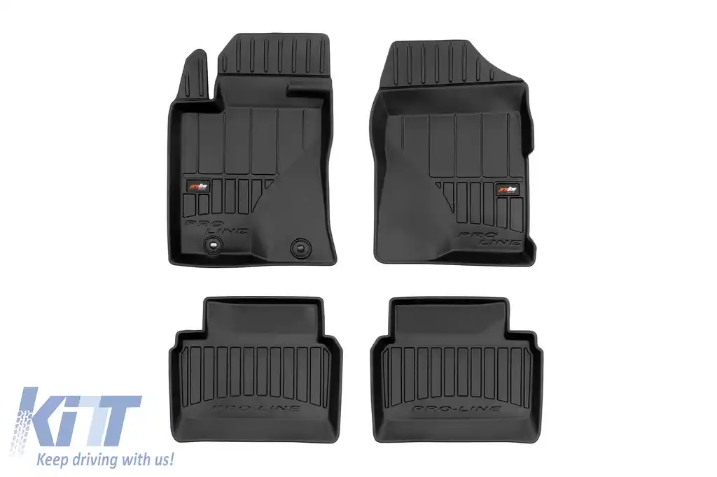 Mochete din cauciuc specifice, potrivite pentru Toyota Avensis 2003-2009, set de 4 piese, culoare neagră, cu garanție de 24 de luni