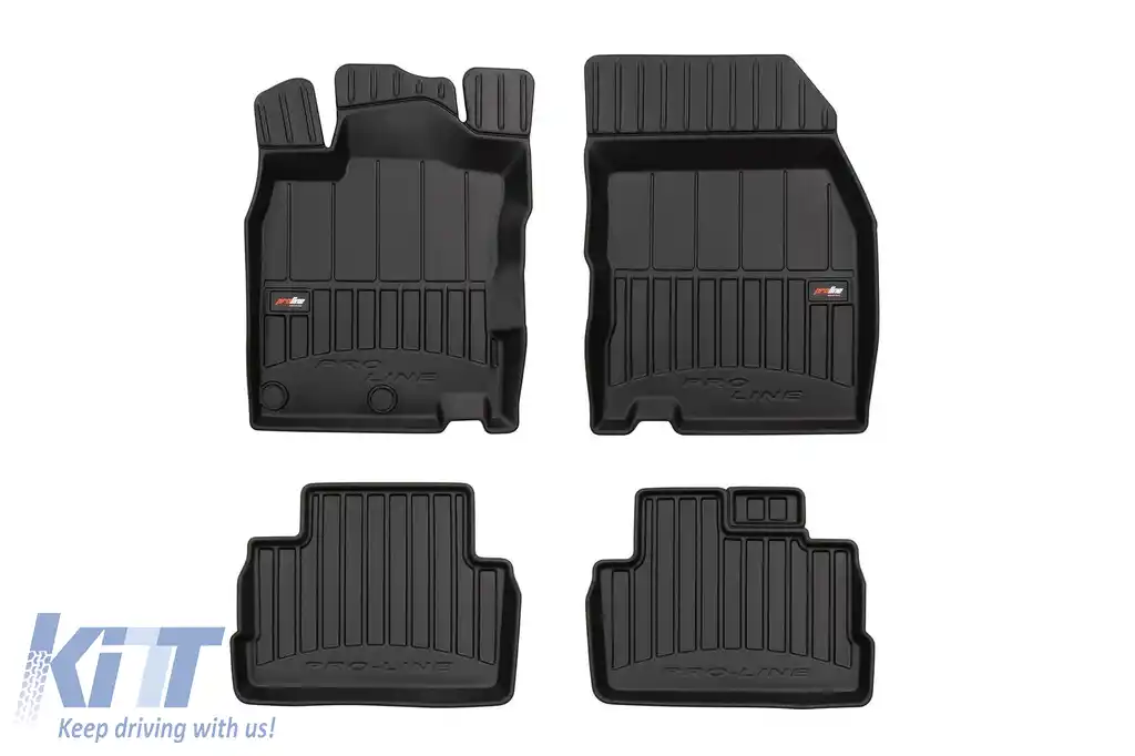 Mochete din cauciuc specifice, potrivite pentru Nissan Qashqai 2013-2021, set de 4 piese, culoare neagră, cu garanție de 24 de luni din seria Frogum 3D ProLine.