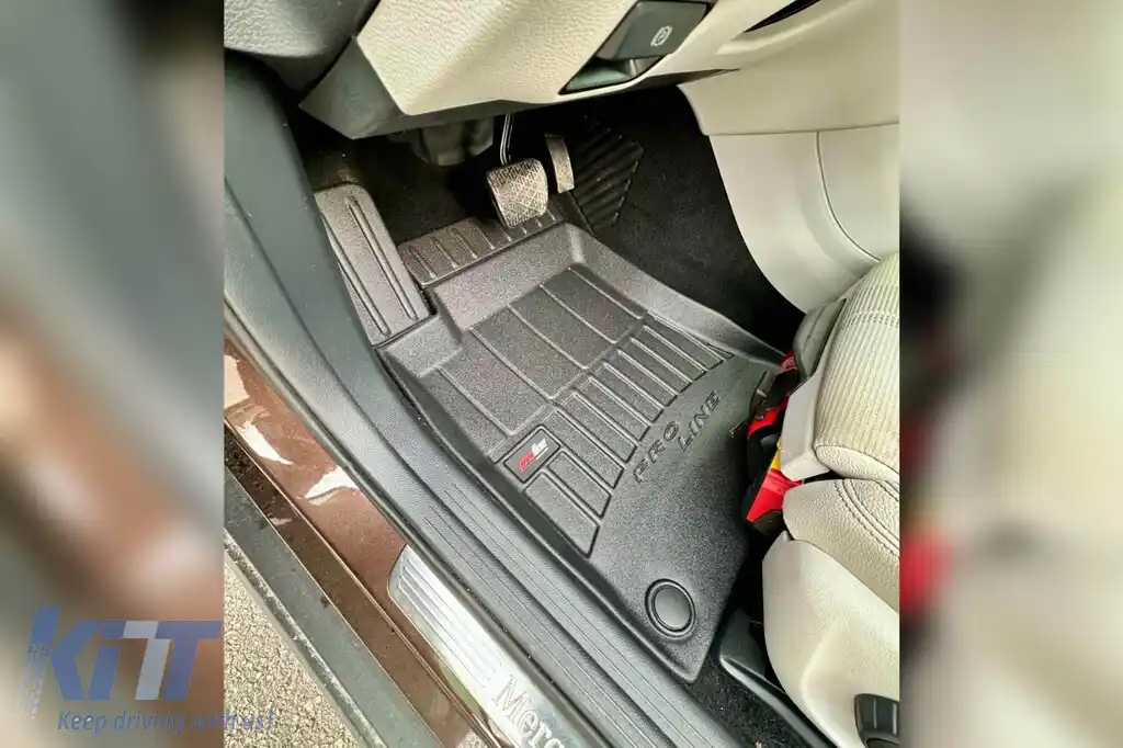 Mochete din cauciuc specifice, potrivite pentru seria Frogum 3D ProLine pentru Mercedes Clasa A W176 2012-2018, Clasa B W246 2011-2018, GLA X156 2013-2019, set de 4 piese, culoare neagră, cu garanție -image-6222114