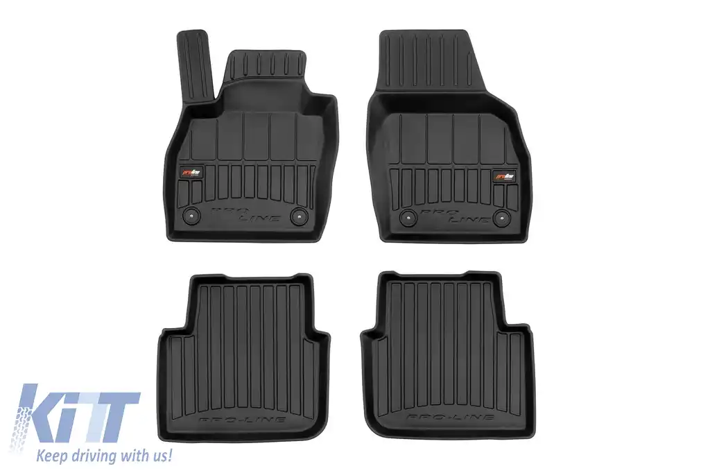 Mochete din cauciuc specifice, potrivite pentru Skoda Kamiq după 2019, set de 4 piese, culoare neagră, cu garanție de 24 de luni