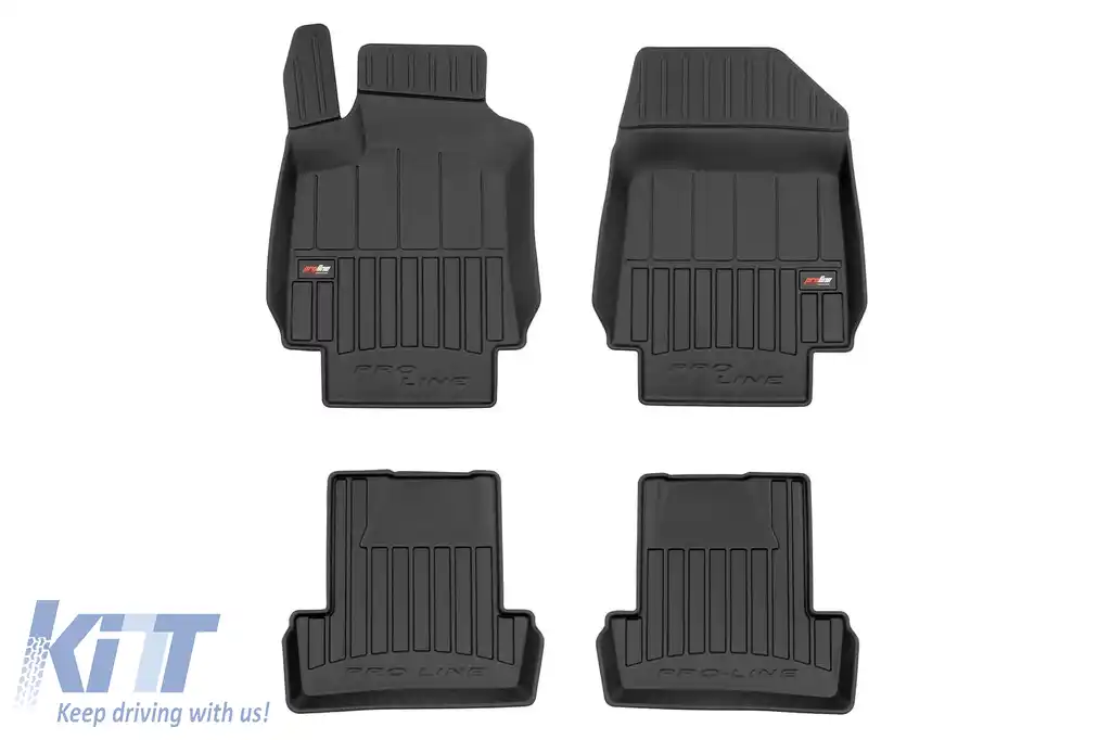 Mochete din cauciuc specifice, potrivite pentru Renault Clio III 2005-2013, din seria Frogum 3D ProLine, set de 4 piese, culoare neagră, cu garanție de 24 de luni