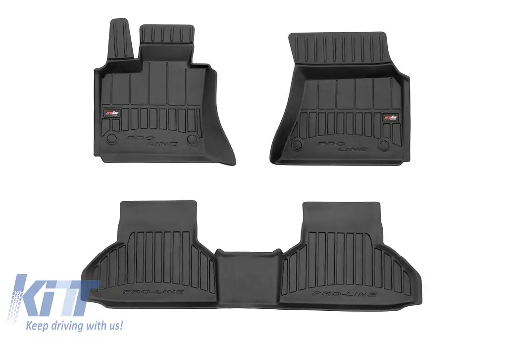 Mochete din cauciuc specifice, potrivite pentru BMW X6 F16 2014-2019, din seria Frogum 3D ProLine, set de 3 piese, culoare neagră, cu garanție de 24 de luni