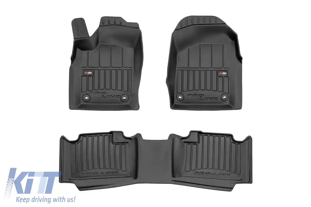 Mochete din cauciuc specifice, potrivite pentru Dodge Durango după 2010, 7 locuri, rândurile 1 și 2, set de 3 piese, culoare neagră, cu garanție de 24 de luni