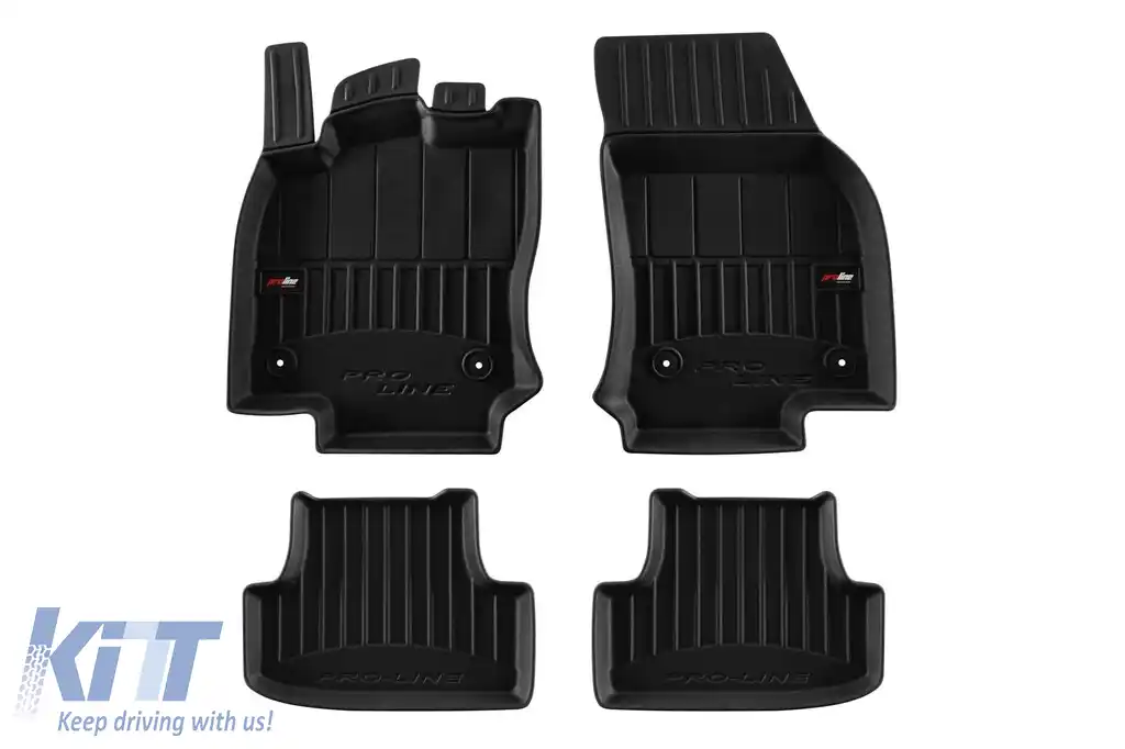 Mochete din cauciuc specifice, potrivite pentru Volkswagen T-Roc după 2017, set de 4 piese, culoare neagră, cu garanție de 24 de luni