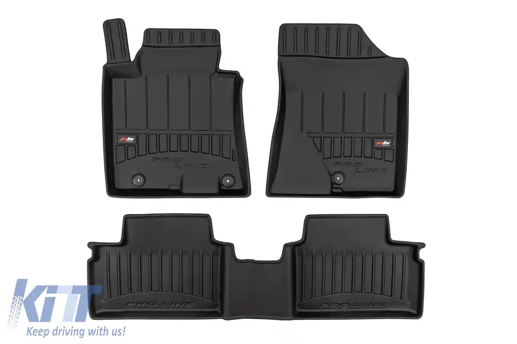 Mochete din cauciuc specifice, potrivite pentru Kia Ceed 2012-2018, din seria Frogum 3D ProLine, set de 4 piese, culoare neagră, cu garanție de 24 de luni
