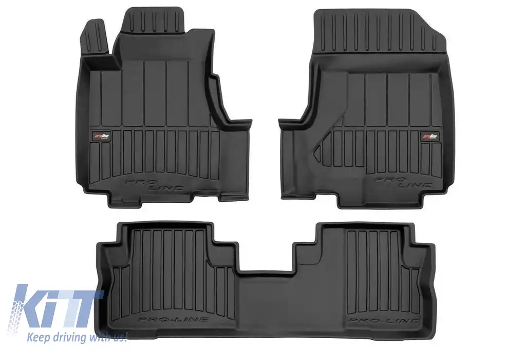 Mochete din cauciuc specifice, potrivite pentru Honda CR-V 2006-2011, din seria Frogum 3D ProLine, set de 3 piese, culoare neagră, cu garanție de 24 de luni