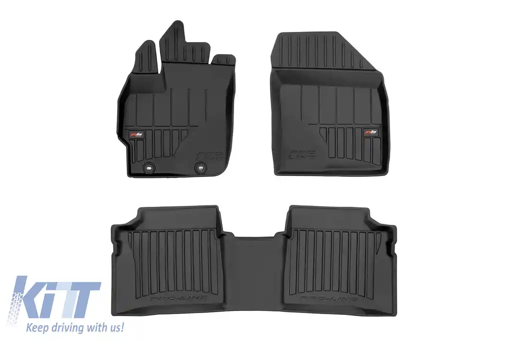 Mochete din cauciuc specifice, potrivite pentru seria Frogum 3D ProLine pentru Toyota Prius 2010-2015, set de 3 piese, culoare neagră, cu garanție de 24 de luni