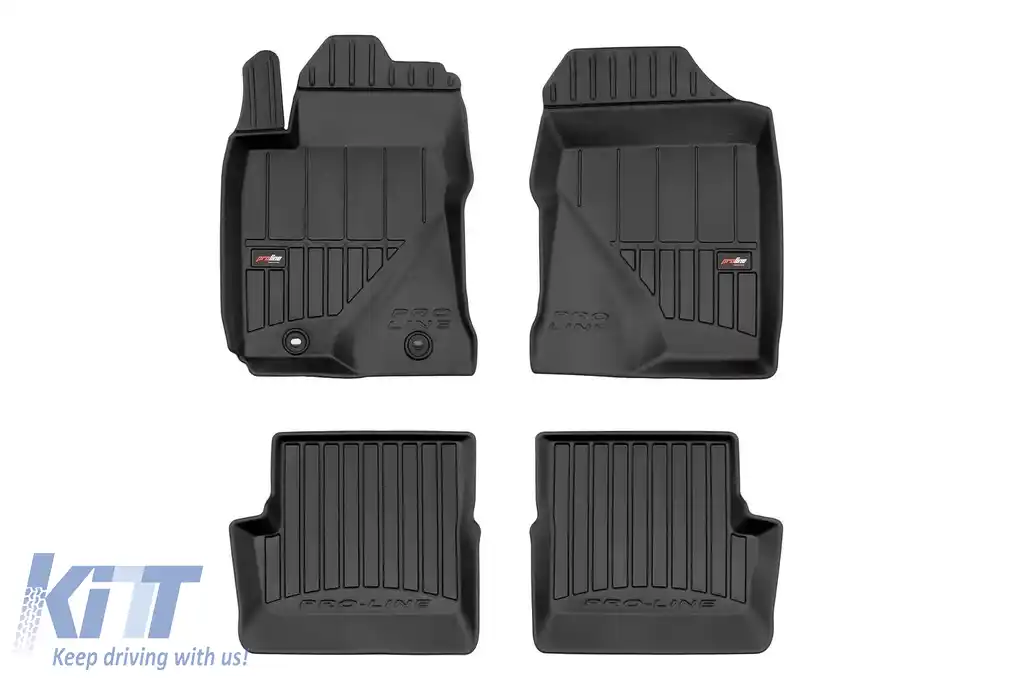 Mochete din cauciuc specifice, potrivite pentru Toyota Corolla IX E120 2001-2007, set de 4 piese, culoare neagră, cu garanție de 24 de luni