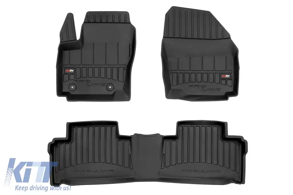 Mochete din cauciuc specifice, potrivite pentru Ford S-Max 2006-2014, din seria Frogum 3D ProLine, set de 3 piese, culoare neagră, cu garanție de 24 de luni-image-6222743