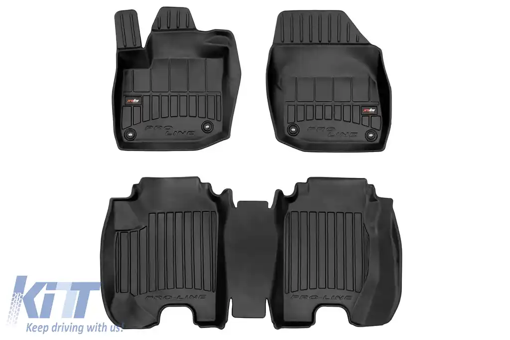Mochete din cauciuc specifice, potrivite pentru Honda Civic IX 2011-2016, din seria Frogum 3D ProLine, set de 3 piese, culoare neagră, cu garanție de 24 de luni