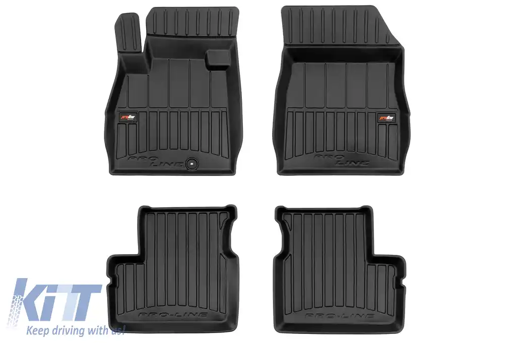Mochete din cauciuc specifice, potrivite pentru Nissan Micra K14 după 2016, set de 4 piese, culoare neagră, cu garanție de 24 de luni