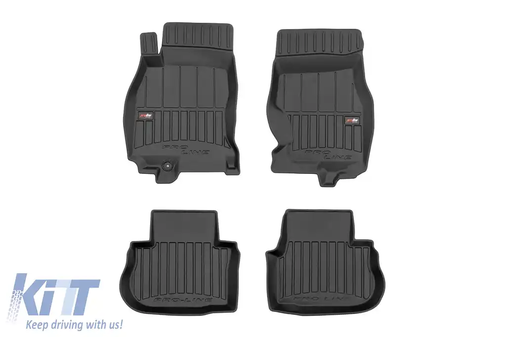 Mochete din cauciuc specifice, potrivite pentru Infiniti FX 2003-2008, set de 4 piese, culoare neagră, cu garanție de 24 de luni din seria Frogum 3D ProLine.
