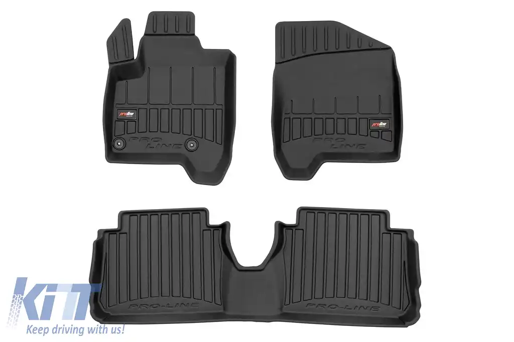 Mochete din cauciuc specifice, potrivite pentru Citroen C3 Picasso I 2008-2017, din seria Frogum 3D ProLine, set de 4 piese, culoare neagră, cu garanție de 24 de luni