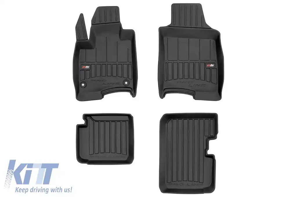 Mochete din cauciuc specifice, potrivite pentru Fiat Panda III Hybrid după 2020, set de 4 piese, culoare neagră, cu garanție de 24 de luni