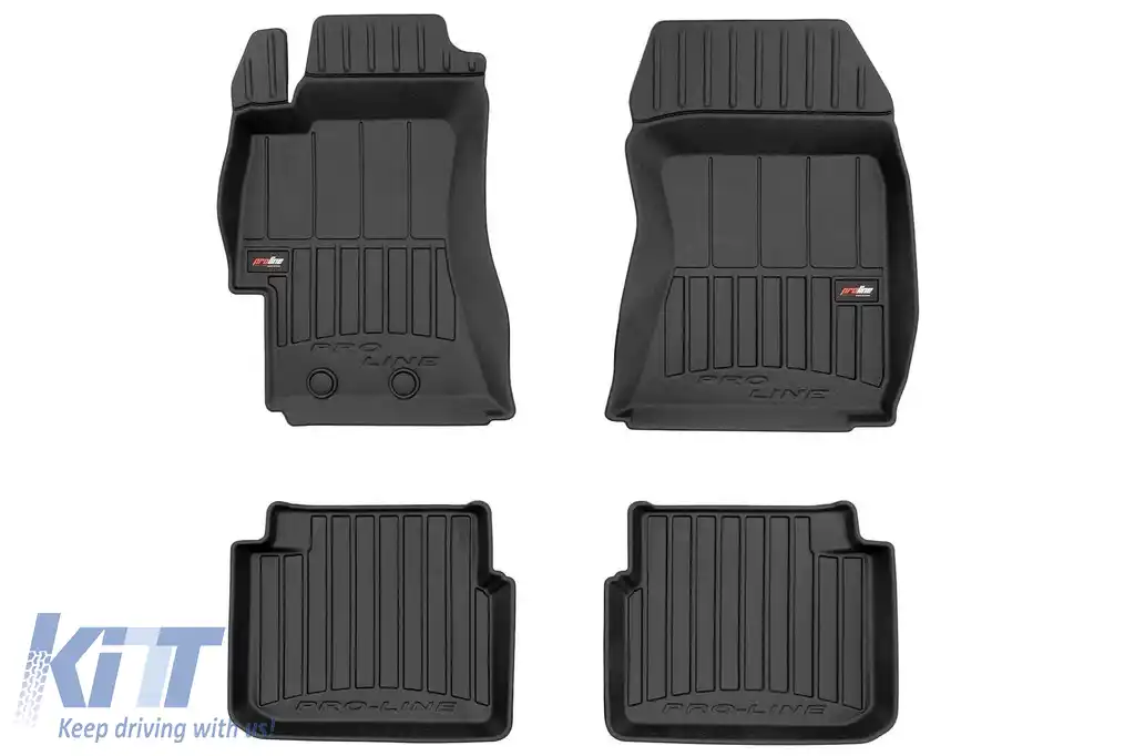 Mochete din cauciuc specifice, potrivite pentru Subaru Impreza GH 2007-2011, set de 4 piese, culoare neagră, cu garanție de 24 de luni din seria Frogum 3D ProLine.