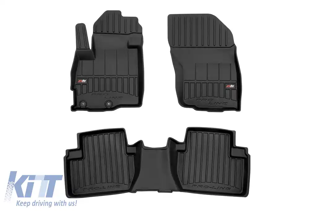 Mochete din cauciuc specifice, potrivite pentru seria Frogum 3D ProLine pentru Mitsubishi Outlander 2006-2012, set de 3 piese, culoare neagră, cu garanție de 24 de luni