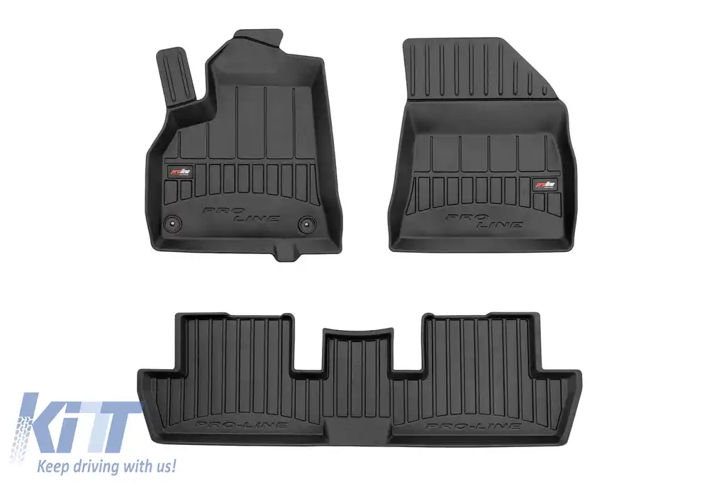 Mochete din cauciuc specifice, potrivite pentru Peugeot 3008 2009-2016, set de 3 piese, culoare neagră, cu garanție de 24 de luni