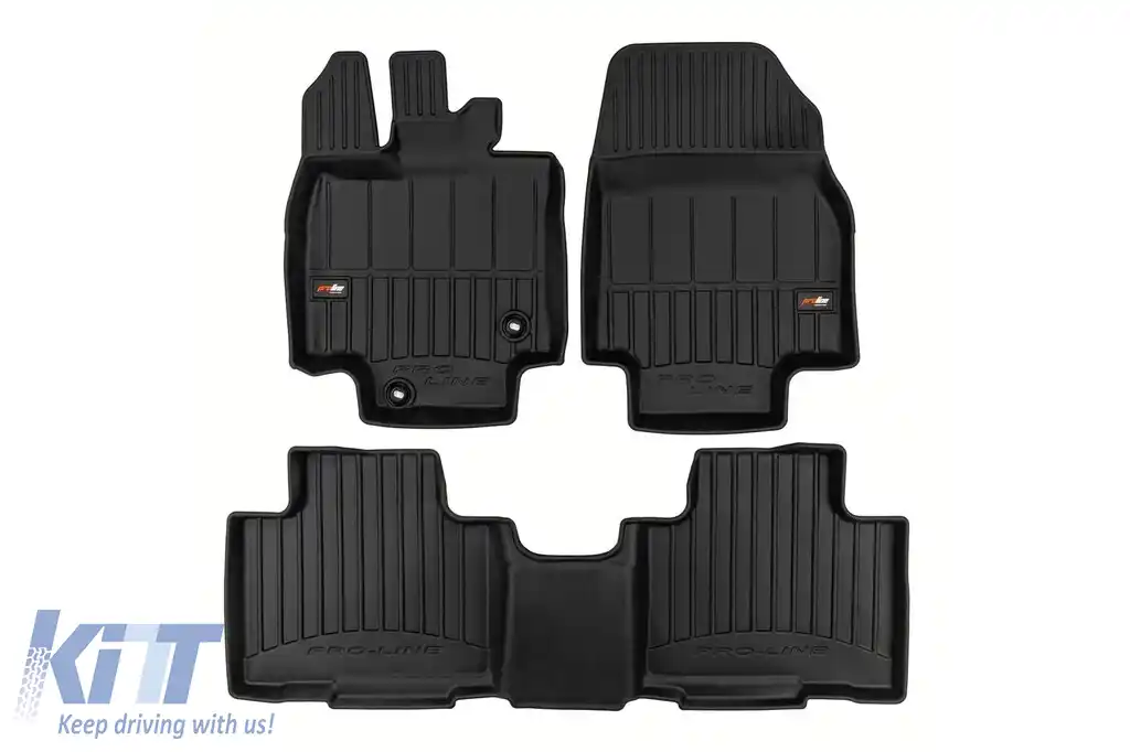 Mochete din cauciuc specifice, potrivite pentru Toyota Highlander după 2019, set de 3 piese, culoare neagră, cu garanție de 24 de luni