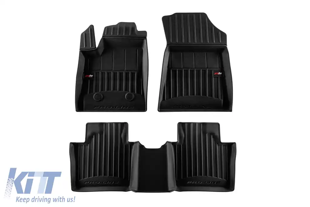Mochete din cauciuc specifice, potrivite pentru seria Frogum 3D ProLine pentru Renault Espace după 2023, Rafale după 2024, set de 3 piese, culoare neagră, cu garanție de 24 de luni