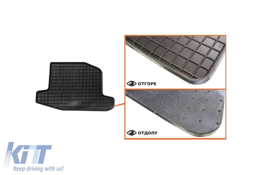 Mochete din cauciuc specifice, potrivite pentru VW Lupo 1998-2005, set de 4 piese, culoare neagră-image-6226321