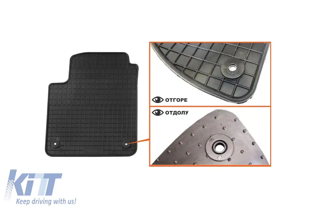 Mochete din cauciuc specifice, potrivite pentru Volkswagen Up, Cross Up, Skoda Citigo, Seat Mii după 2012, set de 4 piese, culoare neagră-image-6226329