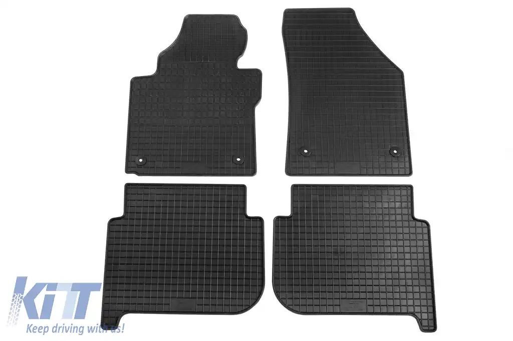 Mochete din cauciuc specifice, potrivite pentru VW Touran 2003-2015, 5-7 locuri, set de 4 piese, culoare neagră-image-6226350