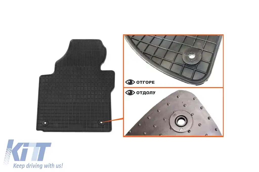 Mochete din cauciuc specifice, potrivite pentru VW Touran 2003-2015, 5-7 locuri, set de 4 piese, culoare neagră-image-6226351