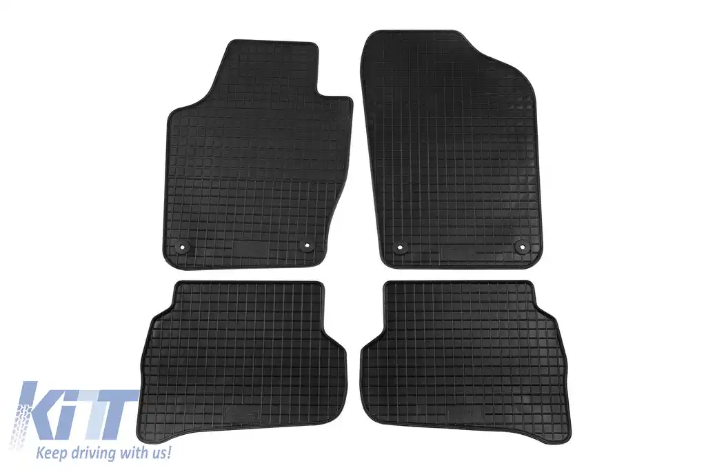 Mochete din cauciuc specifice, potrivite pentru Volkswagen Polo, Cross Polo 2010-2017, Seat Ibiza, Ibiza ST 2009-2017 Set de 4 bucăți, negru