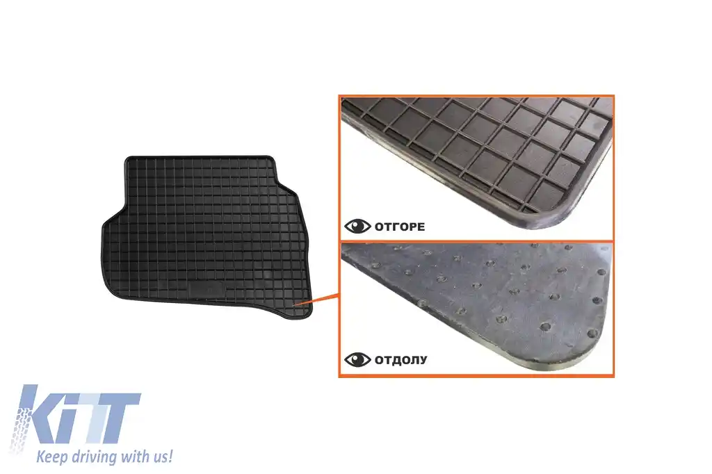 Mochete din cauciuc specifice, potrivite pentru Volkswagen Polo, Cross Polo 2010-2017, Seat Ibiza, Ibiza ST 2009-2017 Set de 4 bucăți, negru-image-6226435