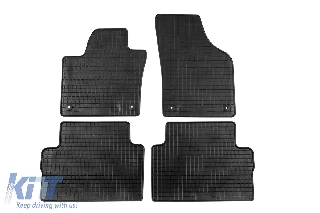 Mochete din cauciuc specifice, potrivite pentru Volkswagen Sharan, Seat Alhambra 2010-2020, 5-7 locuri, set de 4 piese, culoare neagră