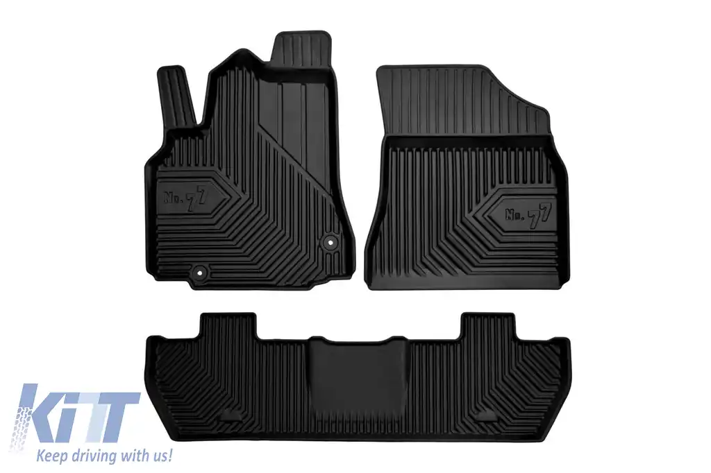 Mochete din cauciuc specifice, potrivite pentru Citroen Berlingo, Peugeot Partner 2008-2019, set de 3 piese, culoare neagră-image-6226591