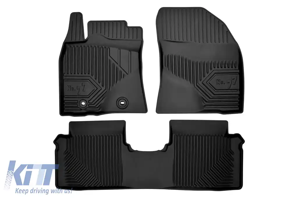 Mochete din cauciuc specifice, potrivite pentru Toyota Avensis 2009-2018, set de 3 piese, culoare neagră