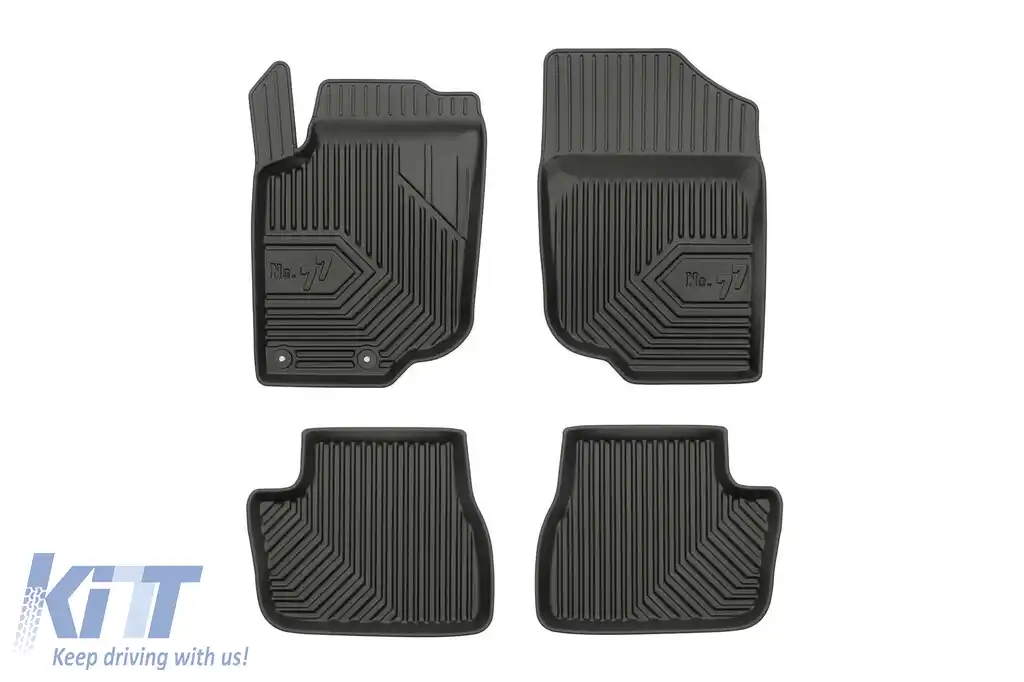 Mochete din cauciuc specifice, potrivite pentru Peugeot 207 2006-2012, set de 4 piese, culoare neagră