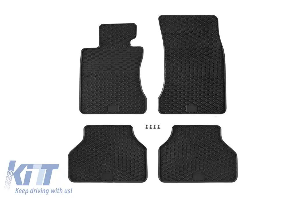Mochete din cauciuc specifice, potrivite pentru BMW Seria 5 E60 sedan, E61 wagon 2003-2010, set de 4 piese, culoare neagră-image-6227427
