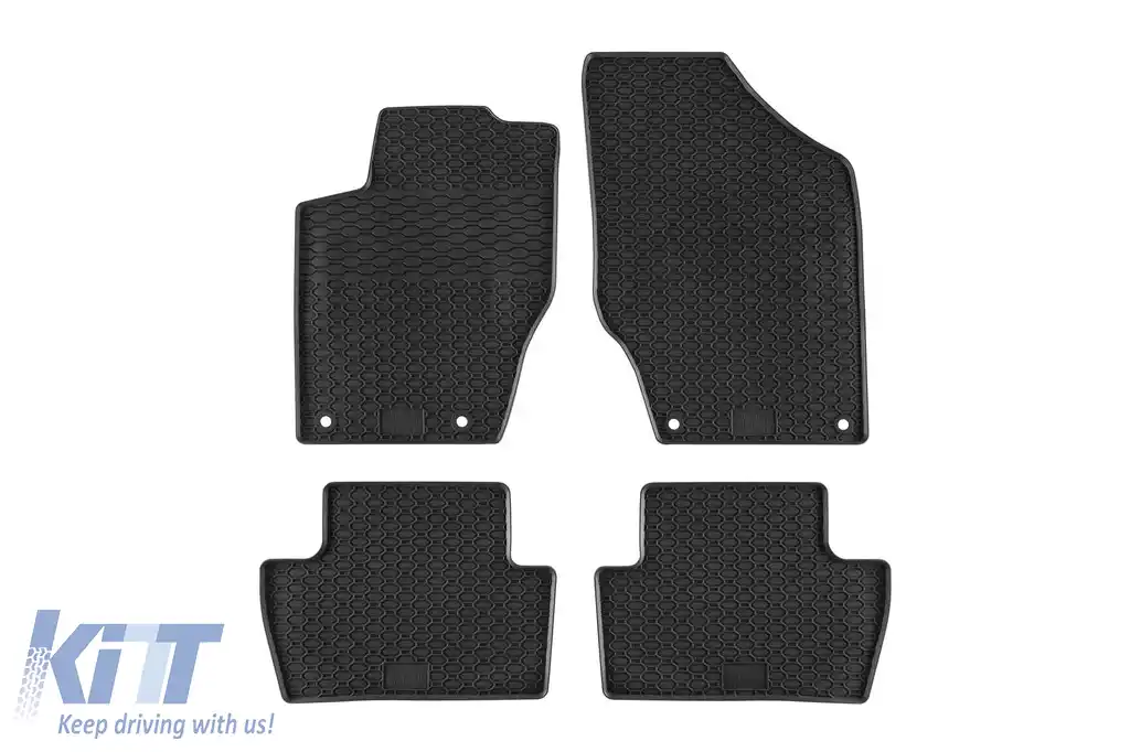 Mochete din cauciuc specifice, potrivite pentru Peugeot 307 2001-2008, set de 4 piese, culoare neagră