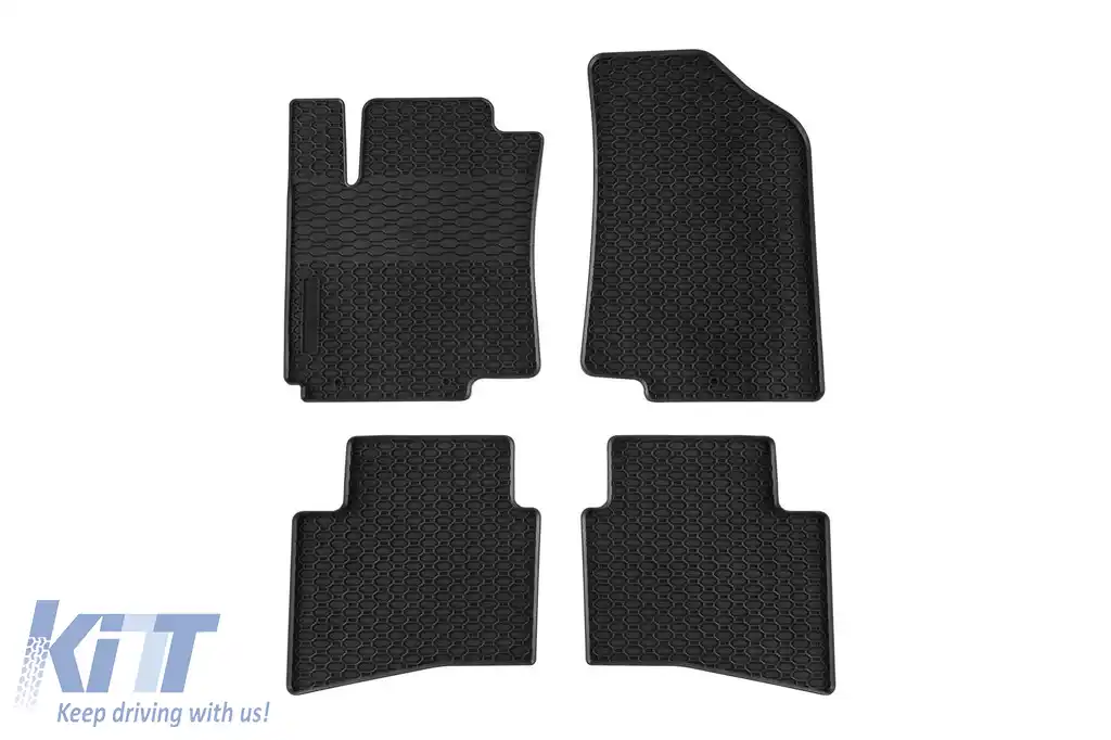 Mochete din cauciuc specifice, potrivite pentru Kia Rio 2011-2017, set de 4 piese, culoare neagră