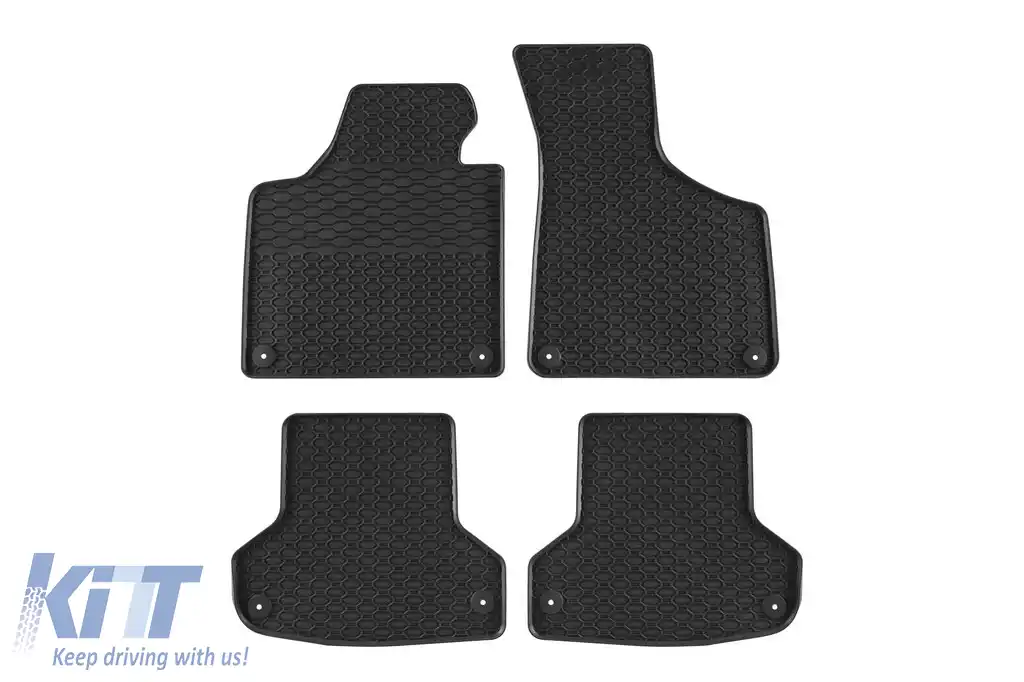Mochete din cauciuc specifice, potrivite pentru Audi A3 8P, Sportback 2004-2012, Cabriolet 2008-2013, set de 4 piese, culoare neagră