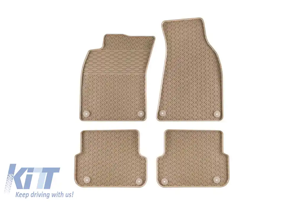 Mochete din cauciuc specifice, potrivite pentru Audi A6 C6 sedan, avant 2006-2011, set de 4 piese, culoare bej